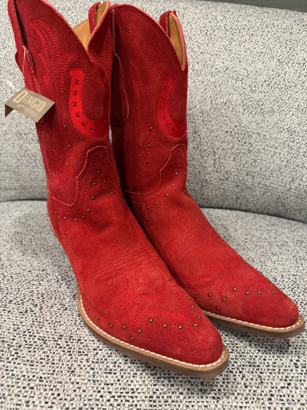 Dingo Hallmark x Grand Ole Opry Horseshoe Merlot Red Western Boots Women's 10